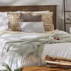 Artichoke Herringbone Fringe Throw-Kirkland's Home Online