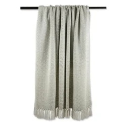 Artichoke Herringbone Fringe Throw-Kirkland's Home Online