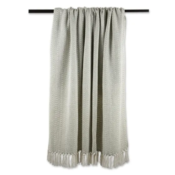 Artichoke Herringbone Fringe Throw-Kirkland's Home Online
