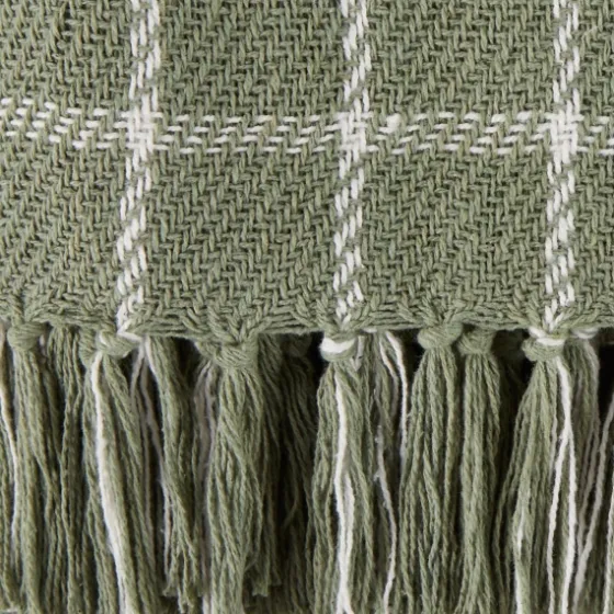 Artichoke Plaid Fringed Throw-Kirkland's Home Cheap