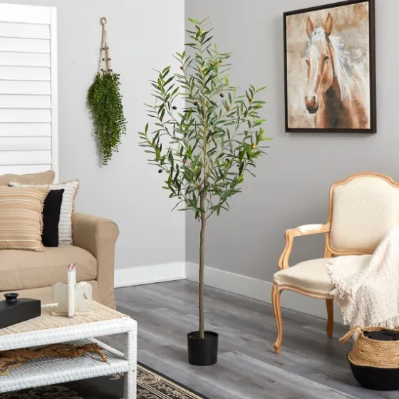 Artificial Fruiting Potted Olive Tree-Kirkland's Home Best