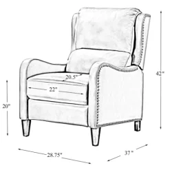 Arturo Leather Wingback Recliner-Kirkland's Home New