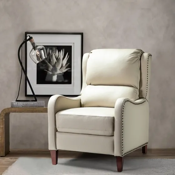 Arturo Leather Wingback Recliner-Kirkland's Home Online