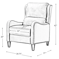 Arturo Leather Wingback Recliner-Kirkland's Home New