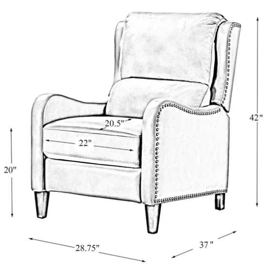 Arturo Leather Wingback Recliner-Kirkland's Home New