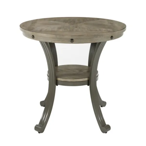 Ash Round Nailhead Side Table-Kirkland's Home Store