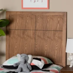 Ash Walnut Wood Panel Twin Headboard-Kirkland's Home Shop