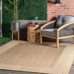 Asia Stripe Border Outdoor Rug, 8X10-Kirkland's Home Flash Sale