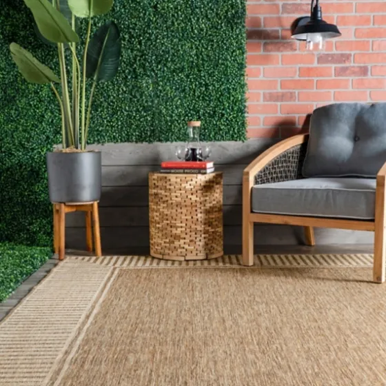Asia Stripe Border Outdoor Rug, 8X10-Kirkland's Home Flash Sale