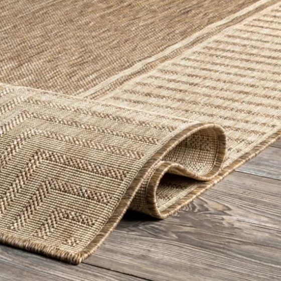 Asia Stripe Border Outdoor Rug, 8X10-Kirkland's Home Flash Sale