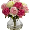 Assorted Roses In Vase Arrangement-Kirkland's Home Best Sale