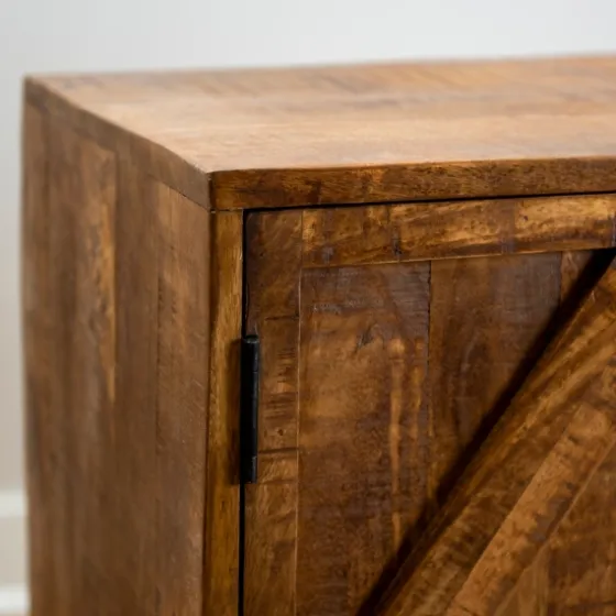 Austin Warm Wood Farmhouse Cabinet-Kirkland's Home Fashion