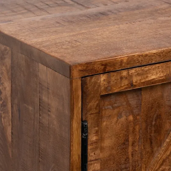 Austin Warm Wood Farmhouse Cabinet-Kirkland's Home Fashion