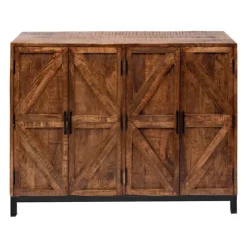 Austin Warm Wood Farmhouse Cabinet-Kirkland's Home Fashion