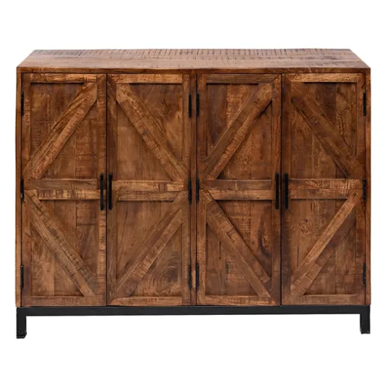 Austin Warm Wood Farmhouse Cabinet-Kirkland's Home Fashion