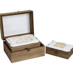 Autumn Boxes With Metal Covers, Set Of 3-Kirkland's Home Discount