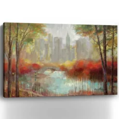 Autumn In The City Canvas Art Print, 60X40 In.-Kirkland's Home Sale