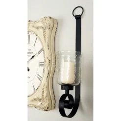 Axel Black Iron Scroll Sconce-Kirkland's Home Outlet