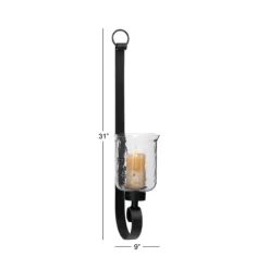 Axel Black Iron Scroll Sconce-Kirkland's Home Outlet