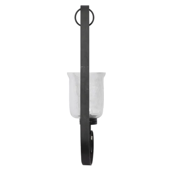 Axel Black Iron Scroll Sconce-Kirkland's Home Outlet