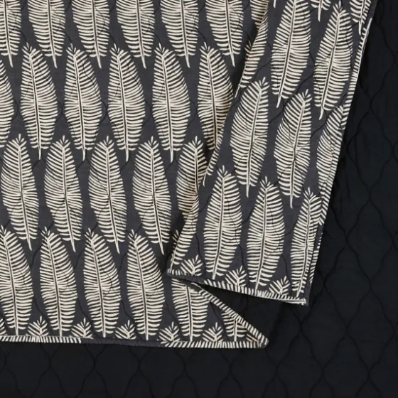 Ayesha Curry Black And White Leaf Queen Quilt Set-Kirkland's Home Hot