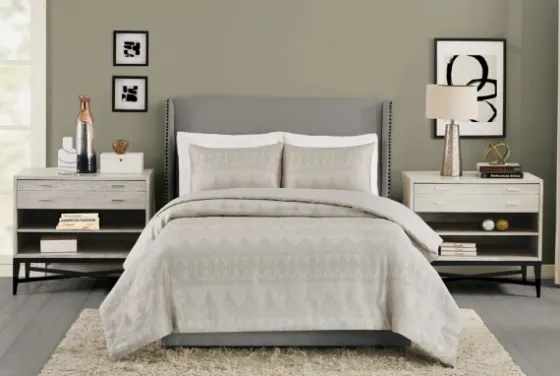 Ayesha Curry Woven Diamonds Queen 3-Pc. Duvet Set-Kirkland's Home Flash Sale