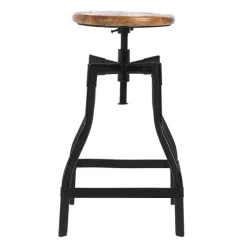 Backless Mango Wood Adjustable Bar Stool-Kirkland's Home Cheap