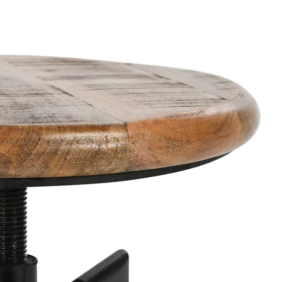 Backless Mango Wood Adjustable Bar Stool-Kirkland's Home Cheap