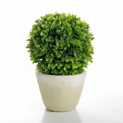 Ball Boxwood Topiary In Cement Planter-Kirkland's Home Flash Sale