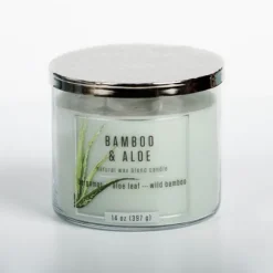 Bamboo Aloe 14 Oz. Triple Wick Jar Candle-Kirkland's Home Best
