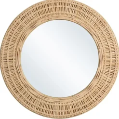 Bamboo Breeze Woven Wall Mirror-Kirkland's Home New