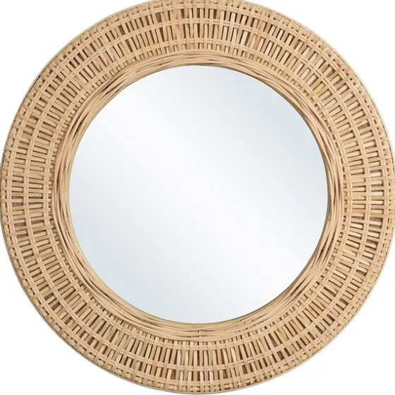 Bamboo Breeze Woven Wall Mirror-Kirkland's Home New