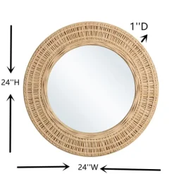 Bamboo Breeze Woven Wall Mirror-Kirkland's Home New