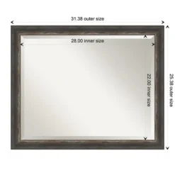 Bark Rustic Char Frame Beveled Mirror-Kirkland's Home Hot