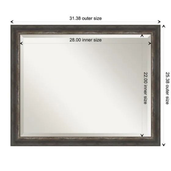 Bark Rustic Char Frame Beveled Mirror-Kirkland's Home Hot