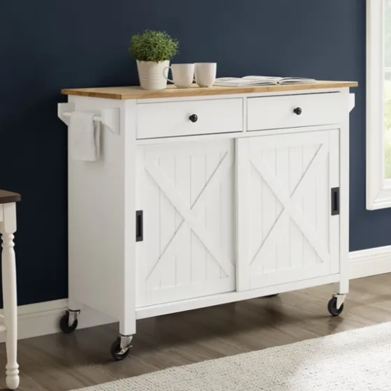 Barn Door Kitchen Cart-Kirkland's Home Online