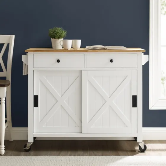 Barn Door Kitchen Cart-Kirkland's Home Online