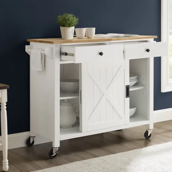 Barn Door Kitchen Cart-Kirkland's Home Online