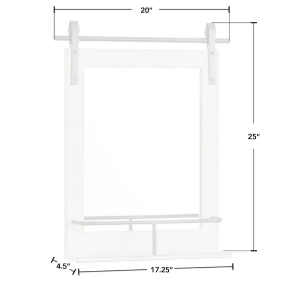 Barn Door Mirror With Shelf-Kirkland's Home Clearance