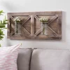Barn Door Wall Plaque With Glass Vases-Kirkland's Home Online