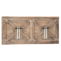 Barn Door Wall Plaque With Glass Vases-Kirkland's Home Online