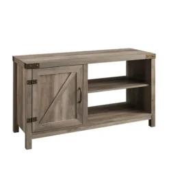 Barn Door Wash Tv Stand With Open Shelves-Kirkland's Home Shop