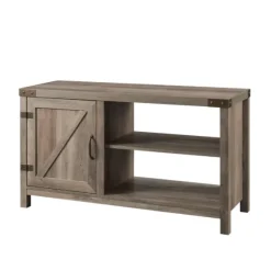 Barn Door Wash Tv Stand With Open Shelves-Kirkland's Home Shop
