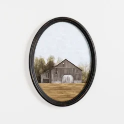 Barn Landscape Oval Framed Art Print-Kirkland's Home Best Sale