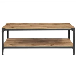 Barnwood Angle Iron Coffee Table-Kirkland's Home Discount