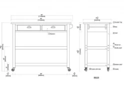 Barnwood Sonoma Stainless Steel Top Kitchen Cart-Kirkland's Home Best