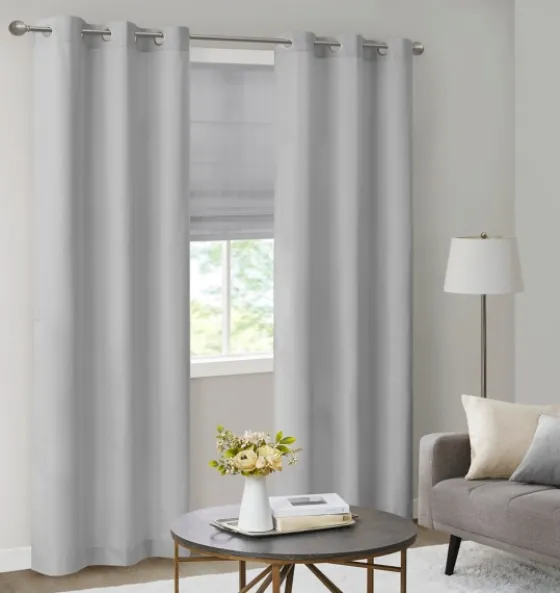 Basketweave Curtain Panel Set, 84 In-Kirkland's Home Discount