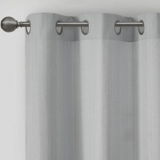 Basketweave Curtain Panel Set, 84 In-Kirkland's Home Discount