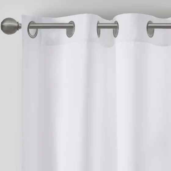 Basketweave Curtain Panel Set, 84 In-Kirkland's Home Outlet