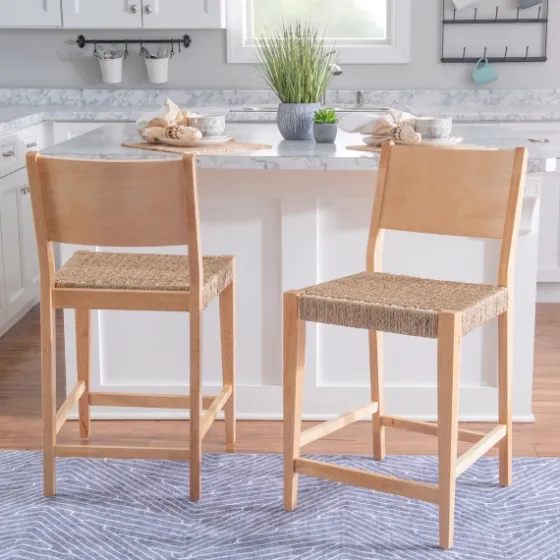 Basketweave Seat Counter Stools, Set Of 2-Kirkland's Home Best Sale